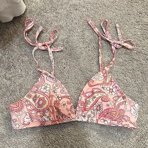 Wild Fable Pink Paisley Bikini Top